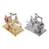Stirling Engine Model Kit Early Educational Double Cylinder All Metal Wooden Base Stirling Engine Mo