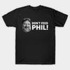 Men Black Print T-shirt Don'T Feed Phil! No-Cut Transfer Paper Print Cotton Tshirt