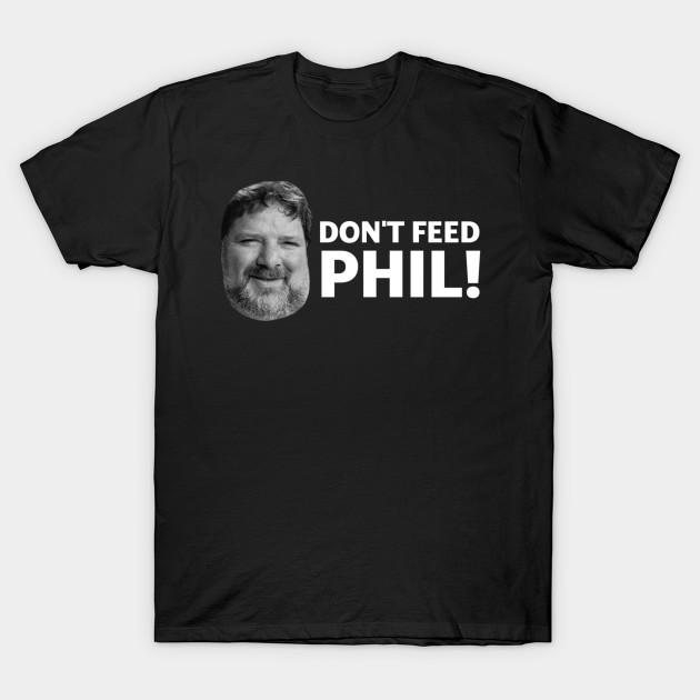 Men Black Print T-shirt Don T Feed Phil! No-Cut Transfer Paper Print Cotton Tshirt S чёрный