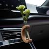 Flower Vase Clip Eco-friendly Personalized Wooden Car Vent Clip Vase Dashboard Decor Unique Flower Display Clip Desktop Ornament