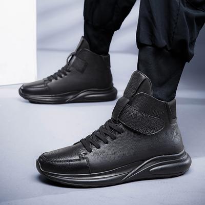 Fashion New Men's Sneakers Shoes 2024 Leather Sports Mens Casual Thickening Boots Wear-Resistant Outdoor Walking Boots for Autumn Winter