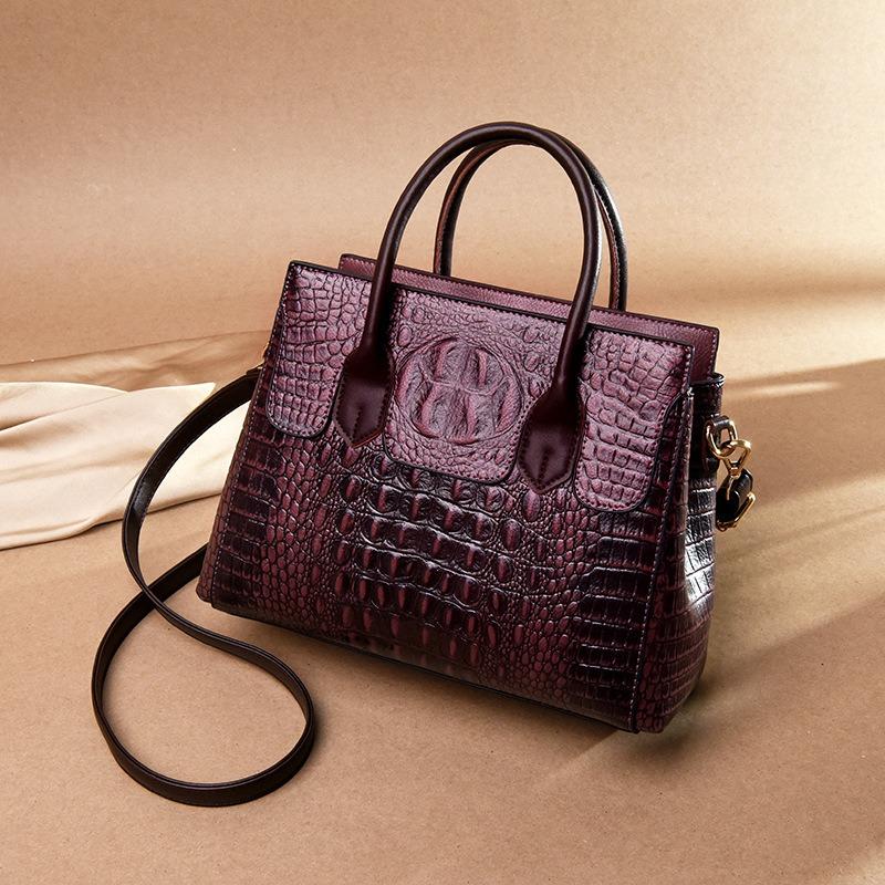 Borsa Effetto Coccodrillo Nuova Moda Europea e Americana Borsa a Mano Borsa Tote Borsa a Tracolla Borsa da Donna Borsa a Mano Borsa Grande