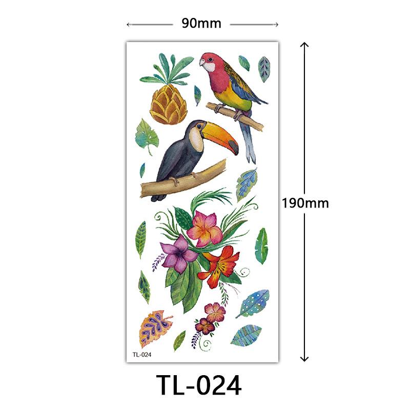 Blumen Tattoo Aufkleber, Farbige Skizzen Tattoo Aufkleber, Englische Buchstaben, Hochzeitsfotografie Tattoo