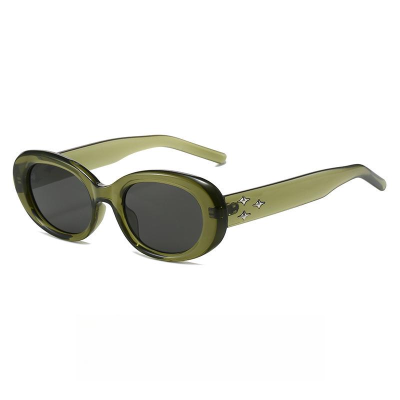 Owalne Okulary Przeciwsłoneczne Dla Mężczyzn Kobiet Moda Retro Design z Nitami Ryżowymi Odcienie Okulary Damskie Cukierkowy Kolor Gogle Wędkarskie Okulary Przeciwsłoneczne