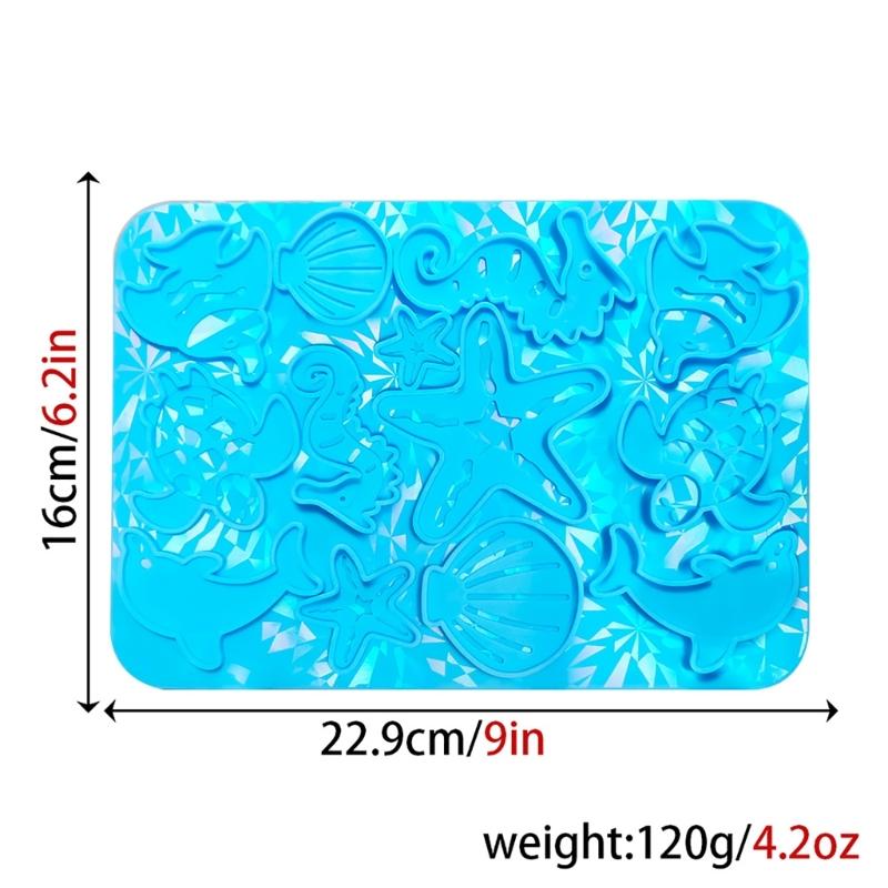 Einzigartige und lustige Silikonbackform Ozean-Thema Flexible Silikonform für hausgemachte Bastelarbeiten und Kuchenverzierungen