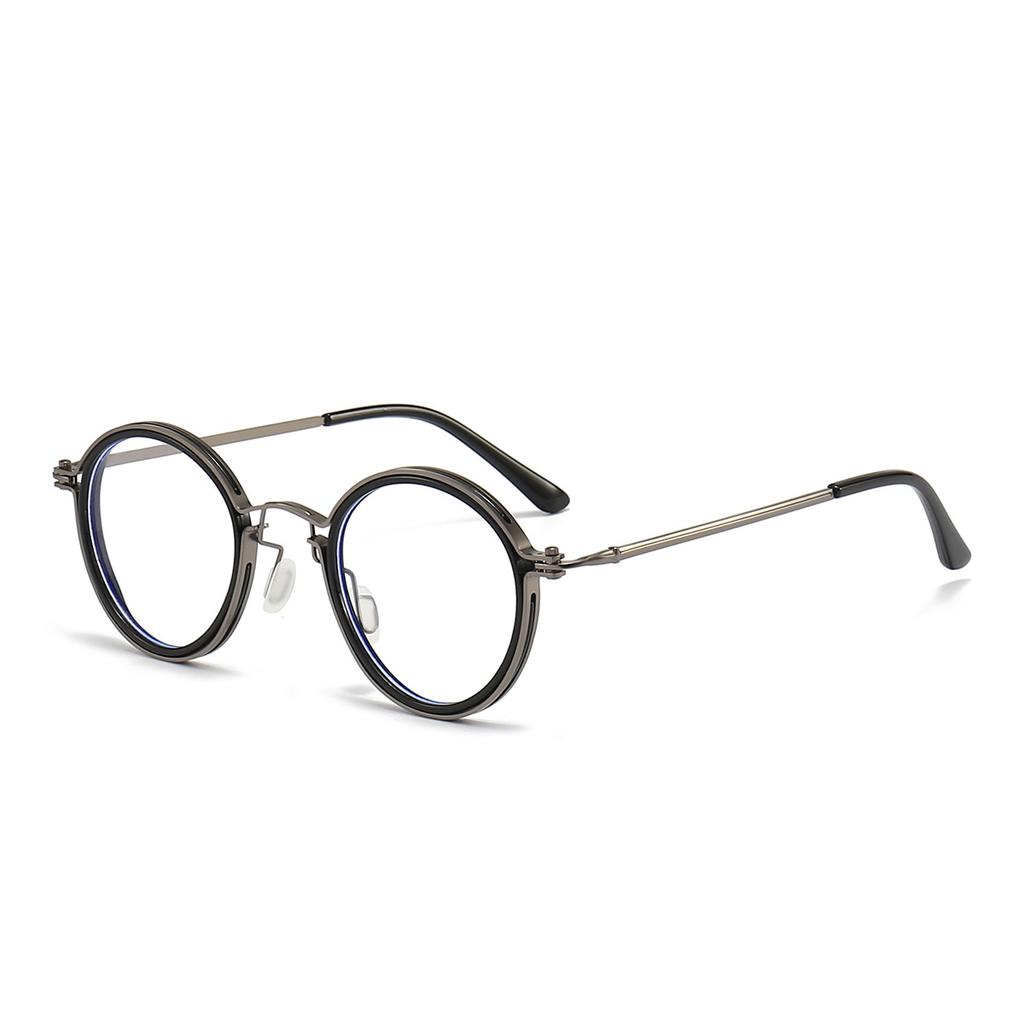 Retro Anti Blue Light Blocking Glasses Men And Women Transparent Eyepieces Computer Glasses Eyeglasses Replaceable Optical Lens