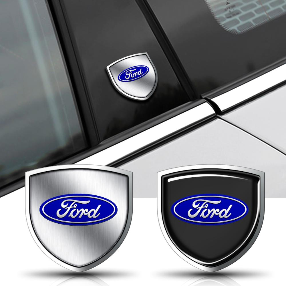 Metal Car Styling Body Trunk Shield Badge Sticker Decor Auto Accessories For Ford Focus Fiesta Ranger Mondeo Mustang Kuga Smax