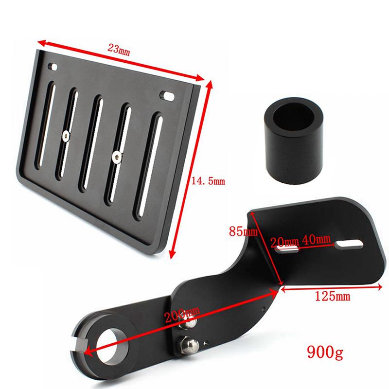 CNC Aluminum Side Mount License Plate Bracket Holder with LED Light for Harley Davidson Softail Street Bob Fat Boy Breakout Custom Motorcycle