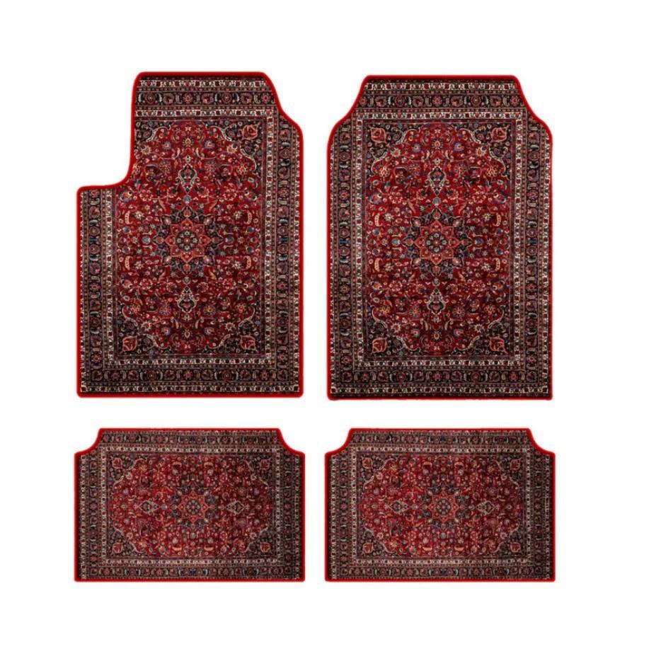 Vintage Persia Kilim Complete Car Foot Mat Machine Made Suede Anti-Skid PVC Bottom Wear Resistant Universal Car Interior Rug