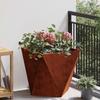 vidaXL Plant Pot Rusty 50 X 50 X 50 Cm Weatherproof Steel