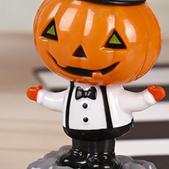 Halloween Solar Car Cartoon Swaying Car Dashboard Decor Funny Solar Swing