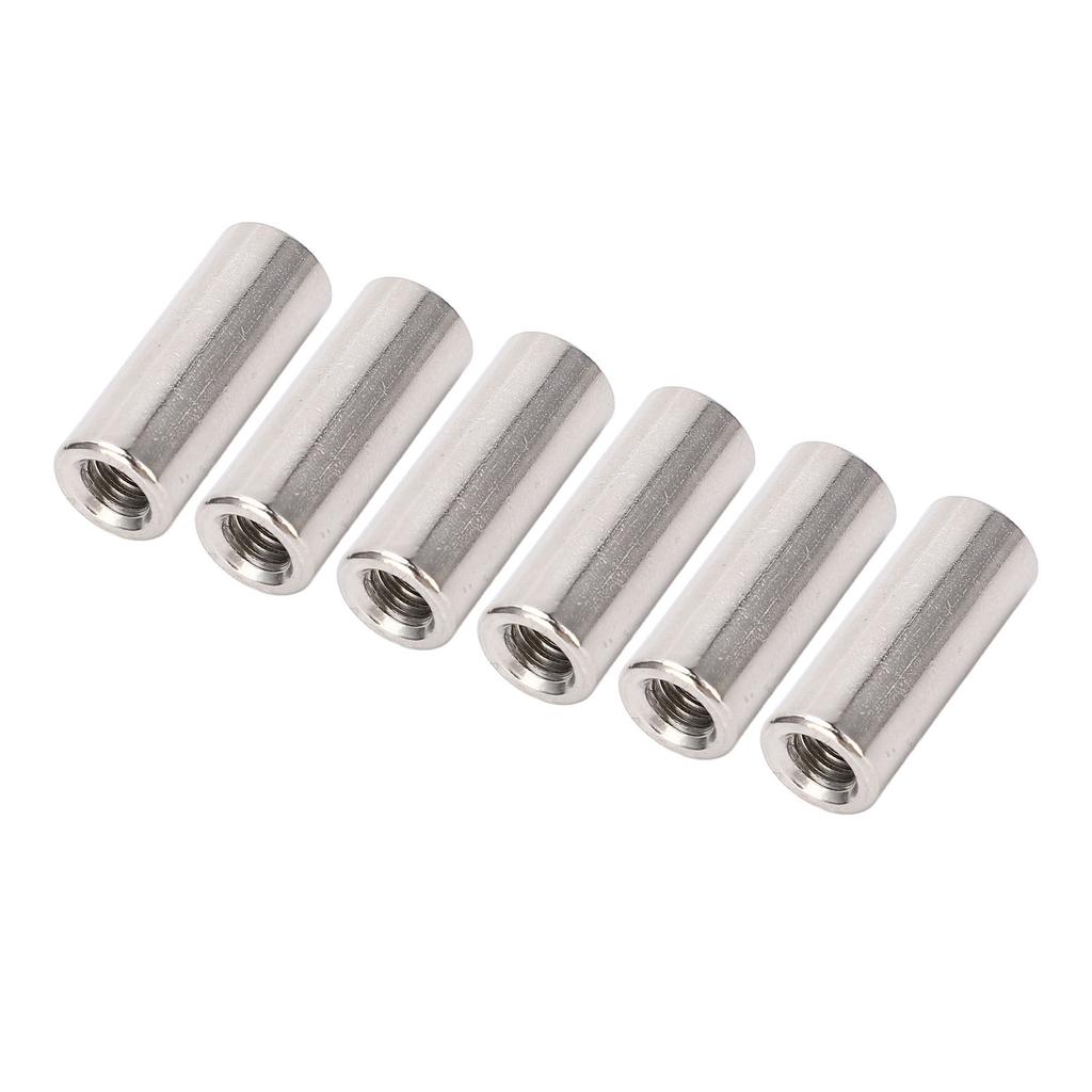 20 Stück Runde Verbindermutter M6x1.0 10 L25mm Stangenverbindungsmuttern Edelstahl Gewindehülse Stange