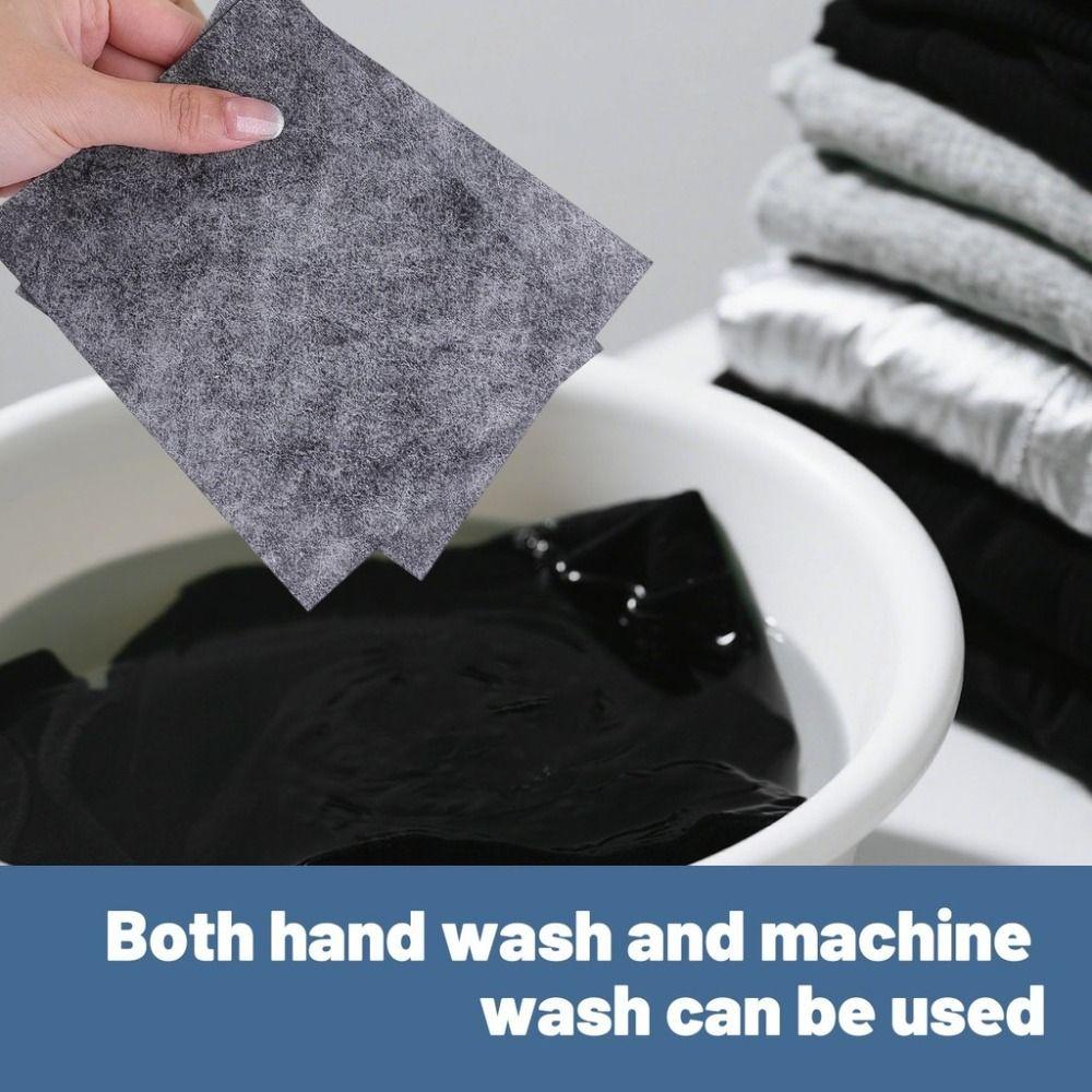 1/10Pcs Anti Fade Black Clothing Restorer Sheets Laundry Easy To Use Black Dye Paper Universal Enhancer Sheet
