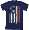 Mexican American Flag Men's T Shirt Mexico Descent US Pride