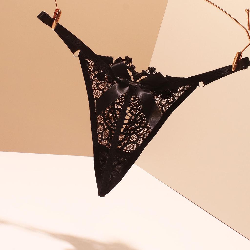 Damen Sexy Nahtloser String mit Schleife - Verstellbar, Atmungsaktiv, Einfarbig