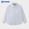 FILA FUSION Striped Loose Fit Long Sleeve Shirt