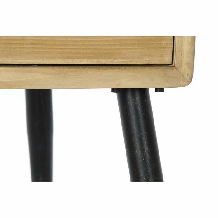 Table D'appoint - Dkd Home Decor - Marron Noir - Métal Sapin - 2 Portes - 3 Tiroirs - 2 Étagères