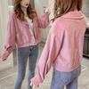 Trendy Loose Short Women's Jacket - Spring & Autumn European Style Long Sleeve Petite Fit 2025