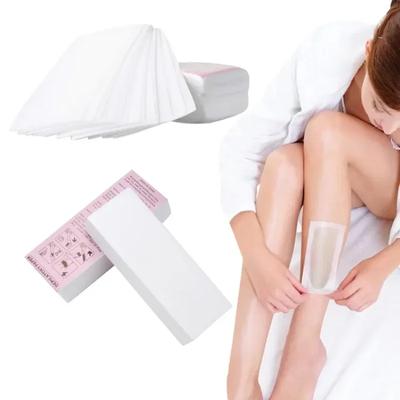 Lot de 100 bandes d'épilation professionnelles en tissu non tissé, papier d'épilation, outil de beauté dépilatoire pour l'épilation des jambes