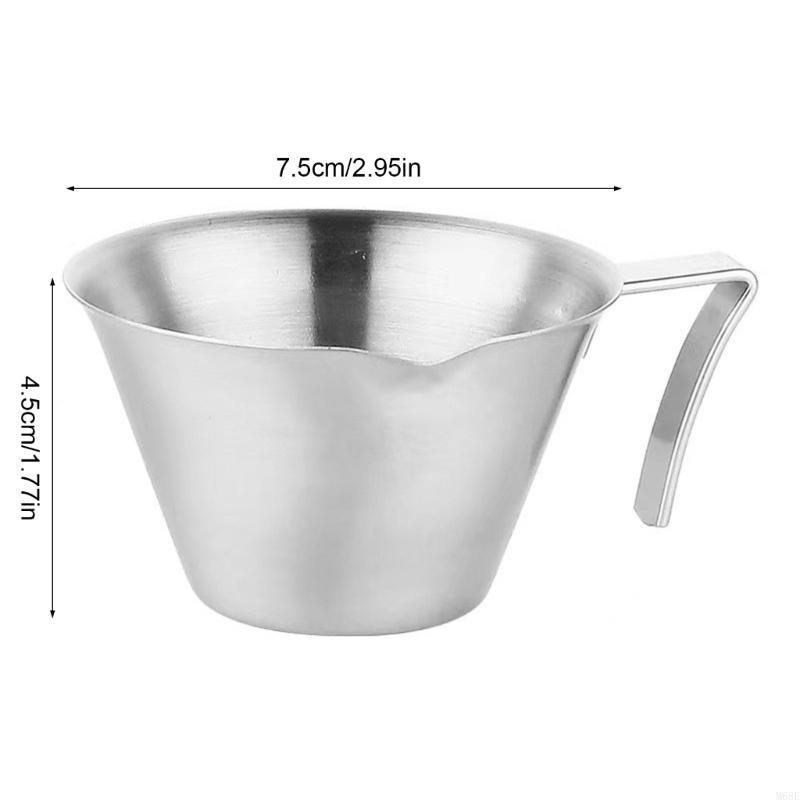 4Pcs Stainless Steels Espresso Coffee Extraction Cup with Graduated Measuring Cup Practical Ounces Cup Coffee Accessories M68E