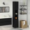 Exclusive House - Black Oak Bathroom Cabinet 30 X 30 X 190 Cm