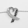 TIFFANY&Co. Loving Heart Necklace K18 White Gold/diamond 3.39g Women Used