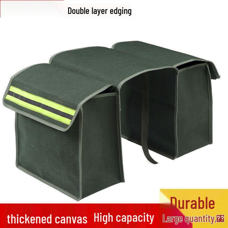 Thick Canvas Motorcycle Saddlebag & Crossbody Tool Bag