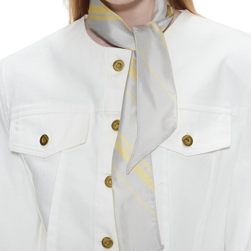 Theballon BULE&YELLOW DIAGONAL SCARF - YELLOW