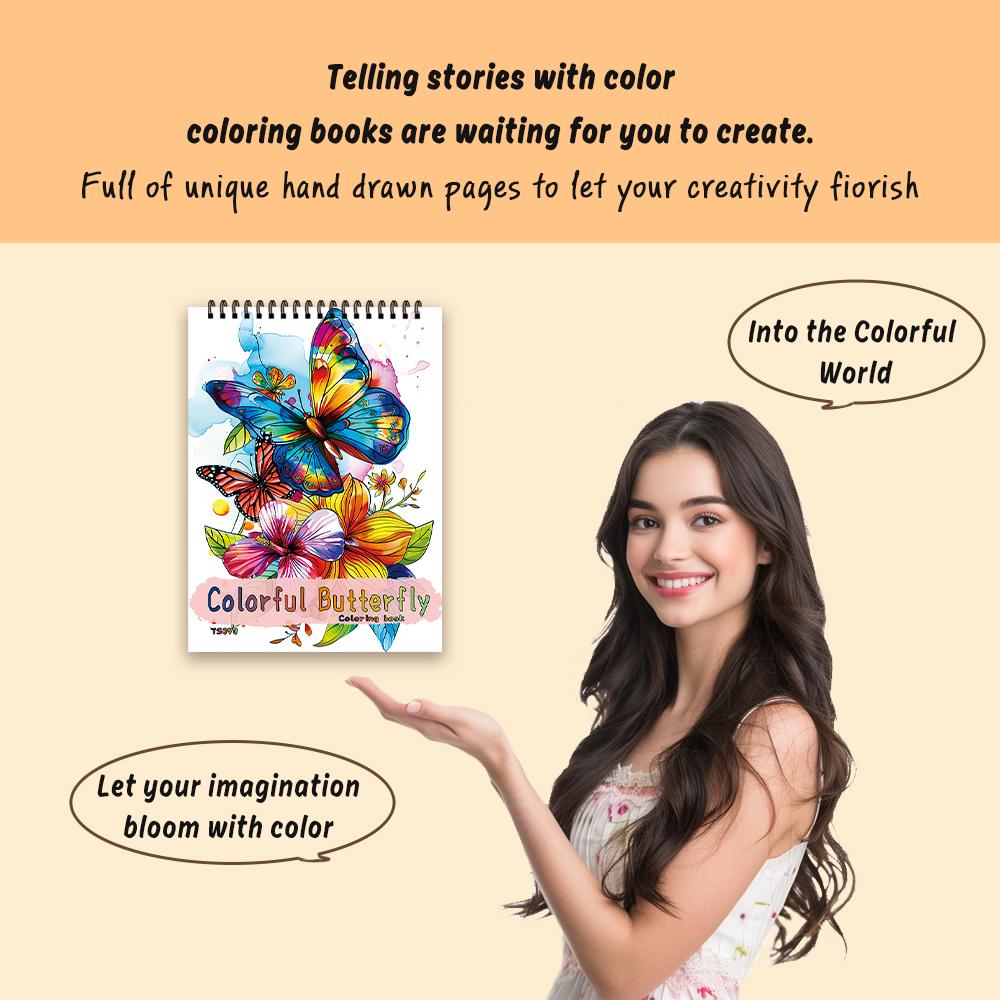 30 Sheets Adult Spiral Colouring Book, 11.2x 8.3 Inches 100gsm Thick Paper, Perfect for Back To School Gifts, Halloween Gifts