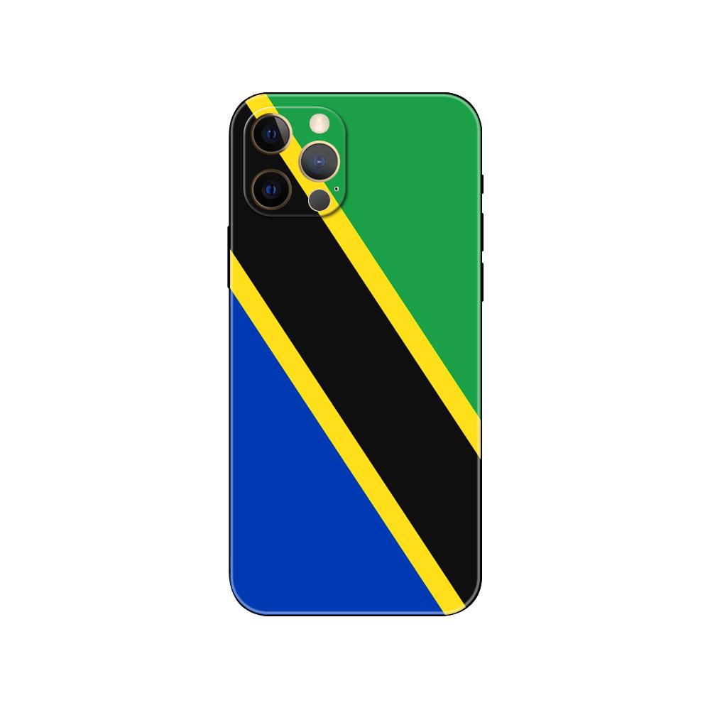 Tansania Nationalflagge Handyhülle für iPhone 5 5s 2020se 6 6s 7 8 plus x 10 XR XS 11 12 13 mini pro MAX schwarze TPU-Rückseite
