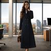 Autumn and Winter New Women's Clothing Over The Knee Thickened Large-size Woolen Coat