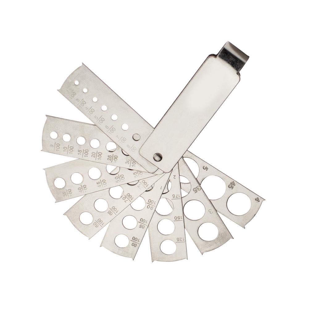 Sturdy Stainless Steel Fan Gauge for Gemologists and Jewelers Measuring Diamonds and Gemstones with Performances
