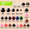 1000 Pcs Safety Eyes and Noses for Crochet and Plush Animal Making Assorted Sizes Plastic Amigurumi Eyes with Washers for Doll Stuffed Toy Crafts