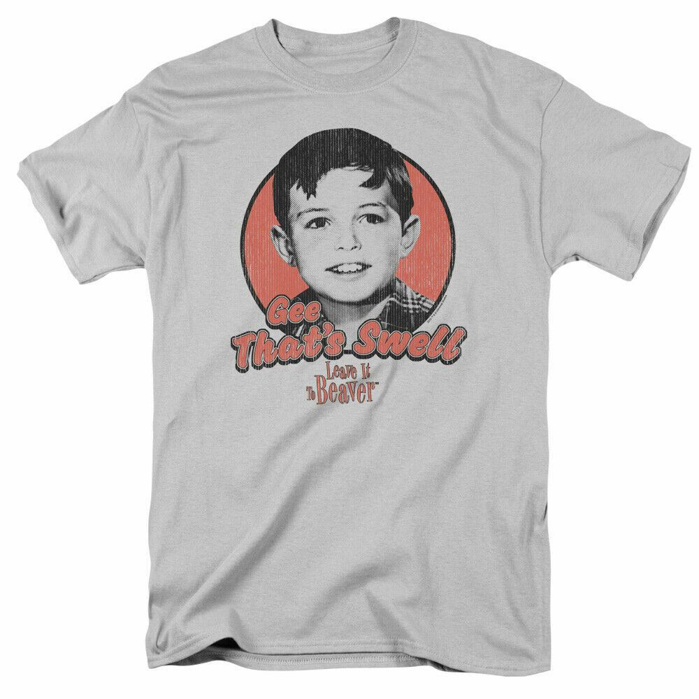 

26 Leave It To Beaver Swell T Shirt Mens Gee Thats Swell Licensed Classic TV Silver Unisex T-Shirt L
