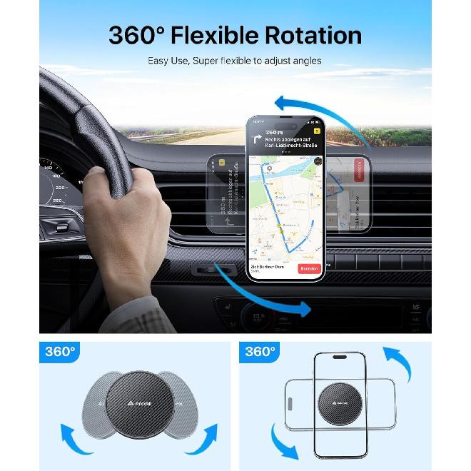 andobil for MagSafe Car Mount [Strong Magnet&Metal Clip] Vent Phone Holder