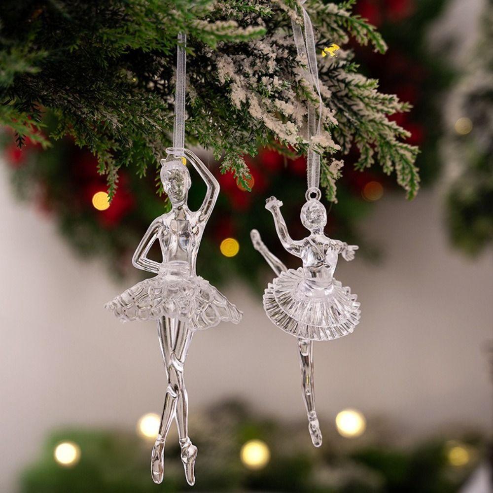 Acrylic Acrylic Christmas Pendants Transparent Hanging Pendant Transparent Tree Hangings Clear Simulation