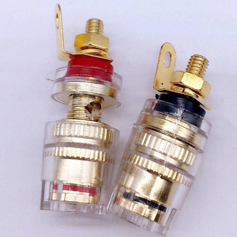 8Pcs/Set Speaker Terminal Binding Post 4mm Banana Plug Socket Low Frequency Amplifier Connector for Loudspeakers