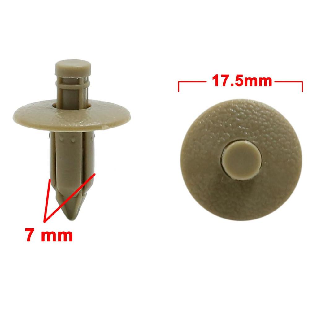 uxcell 10 Stück 7mm Holdia Kunststoff Auto Türverkleidung Kotflügel Niet Halter Clip Beige