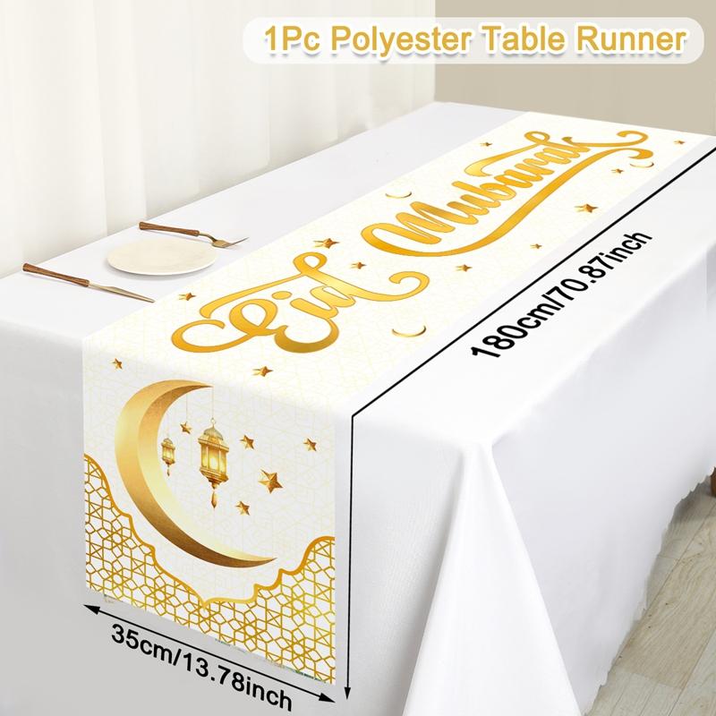 Ramadan Decor Tablecloth EID Mubarak Decor For Home 2025 Ramadan Kareem Islamic Muslim Party Eid Al Adha Gifts Happy Eid Al Fitr