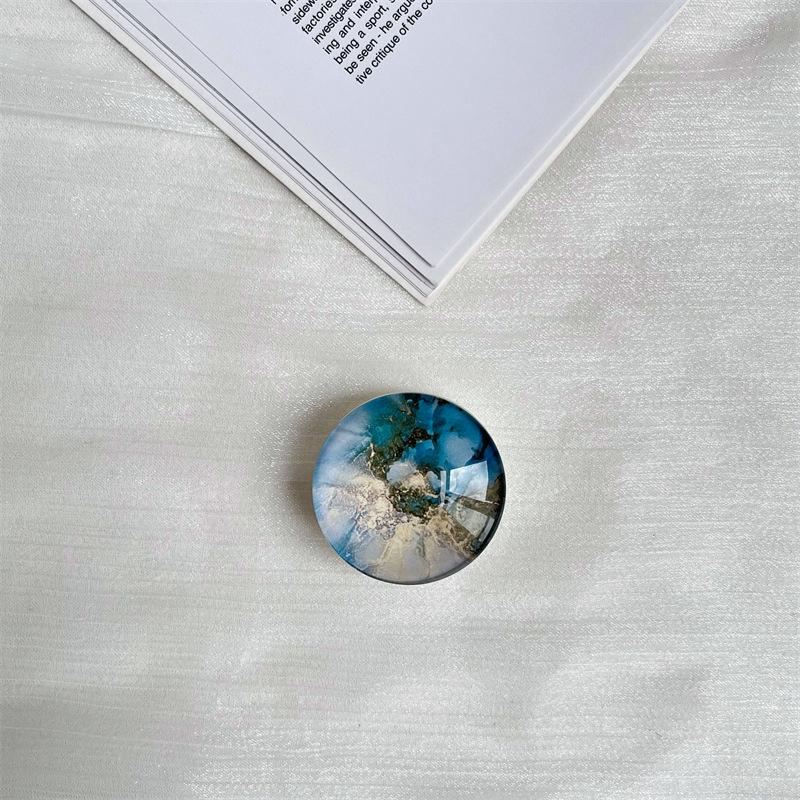 Transparenter Kristallkugel-Handyhalter: Kreativer Einziehbarer Ständer für Faule Desktop-Nutzung