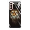 Tempered Glass Case For Samsung Galaxy S22 S20 S21 FE S10 S9 S8 Plus Ultra S10Lite Wolf Dog Cat Bird Lion Tiger Animal Shell