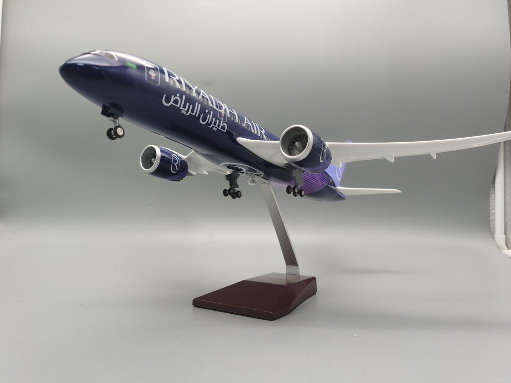 Diecast 47cm 787 B787 Model Riyadh Air Airline Simulation Airlines With Landing Gear Resin Aircraft Model Home Decoration