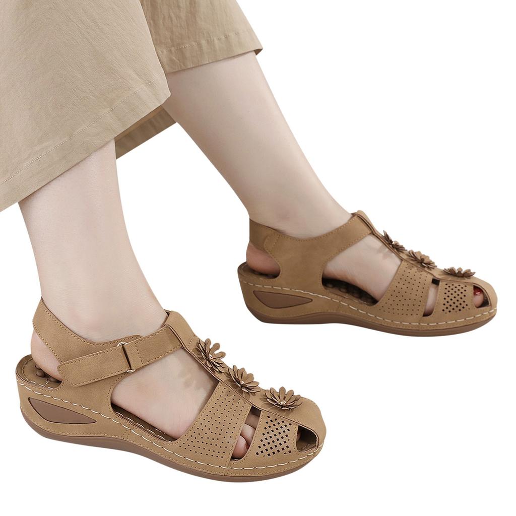 Leopard Print Wedge Sandals For Women Womens Wedge Flower Summer Comfortable Platform Bohemia Shoes Sandals SandáLias Femininas