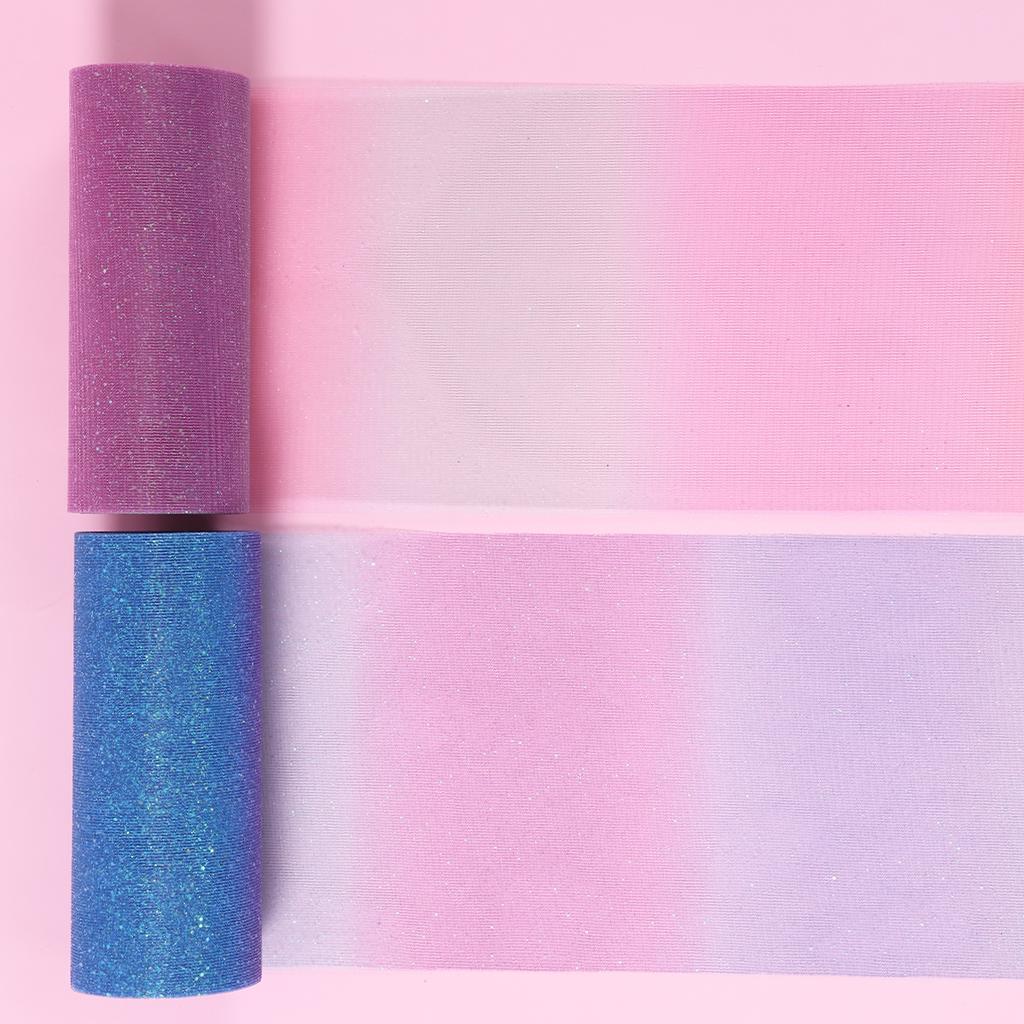 10 Yard 15cm Sparkle Glitter Tulle Rolls for Tutu Gift Wrapping Wedding Decoration Crafts Party Backdrop Gift Ribbon Supplies