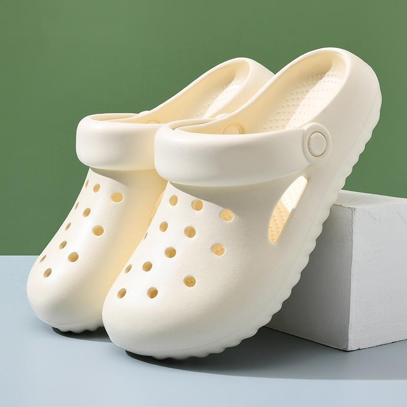 Hole shoes women's summer wear beach shoes lightweight half-pack heel sandals couple bag head drifting cool slippers