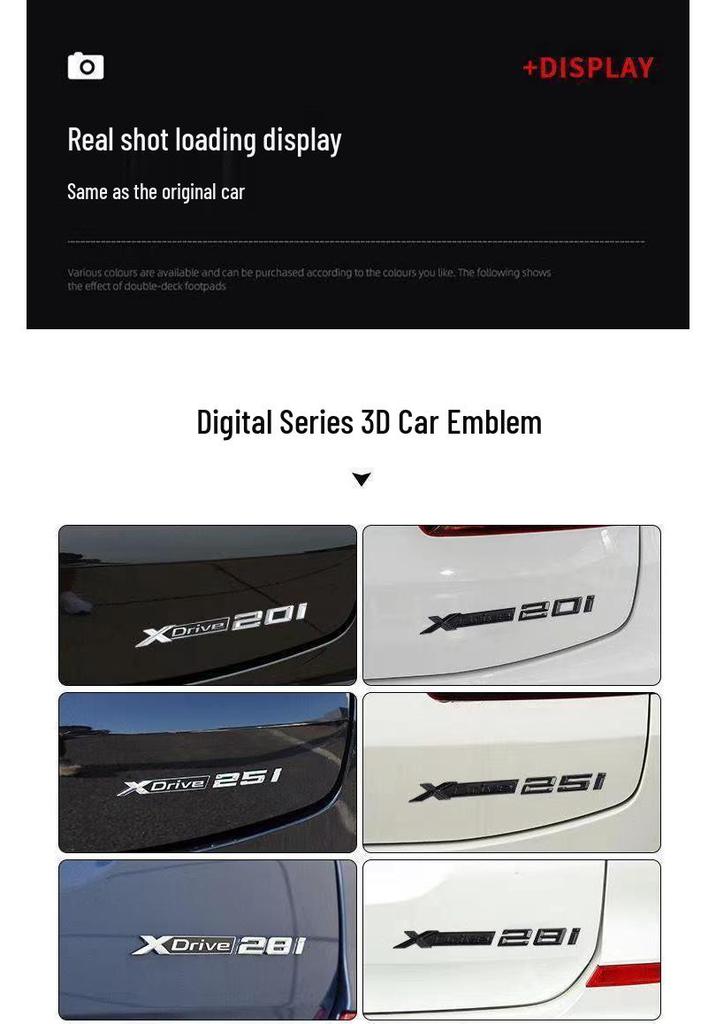 BMW M Thunder Edition Black Emblem for X1M-X7M Models