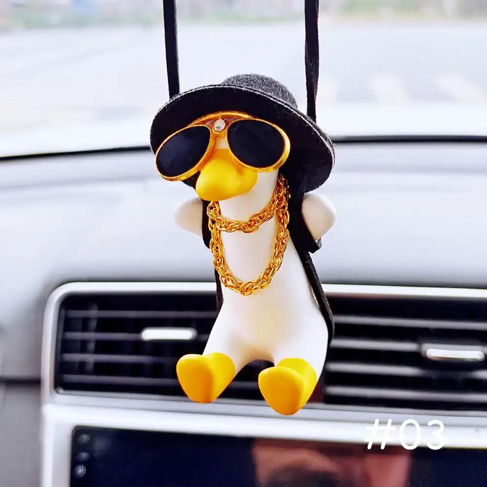 Auto-Anhänger, niedliche Anime-kleine Ente, Schaukel, Auto-Rückspiegel, hängende Ornamente, Innendekoration, Zubehör für Mädchen, Geschenke