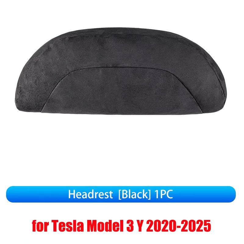 for Tesla Model Y 3 Juniper Highland 2025-2020 Car Neck Pillow Memory Foam Lumbar Back Support Breathable Soft Headrest Cushion