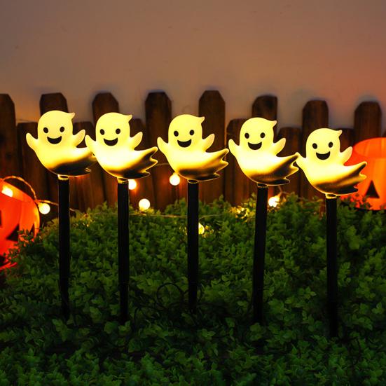 Solar Halloween Ghost Pathway Light IP44 Waterproof Weather-Resistant Auto On/Off