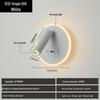 Applique Murale LED Ronde Minimaliste avec Interrupteur et Port de Chargement USB pour Chambre à Coucher Lecture